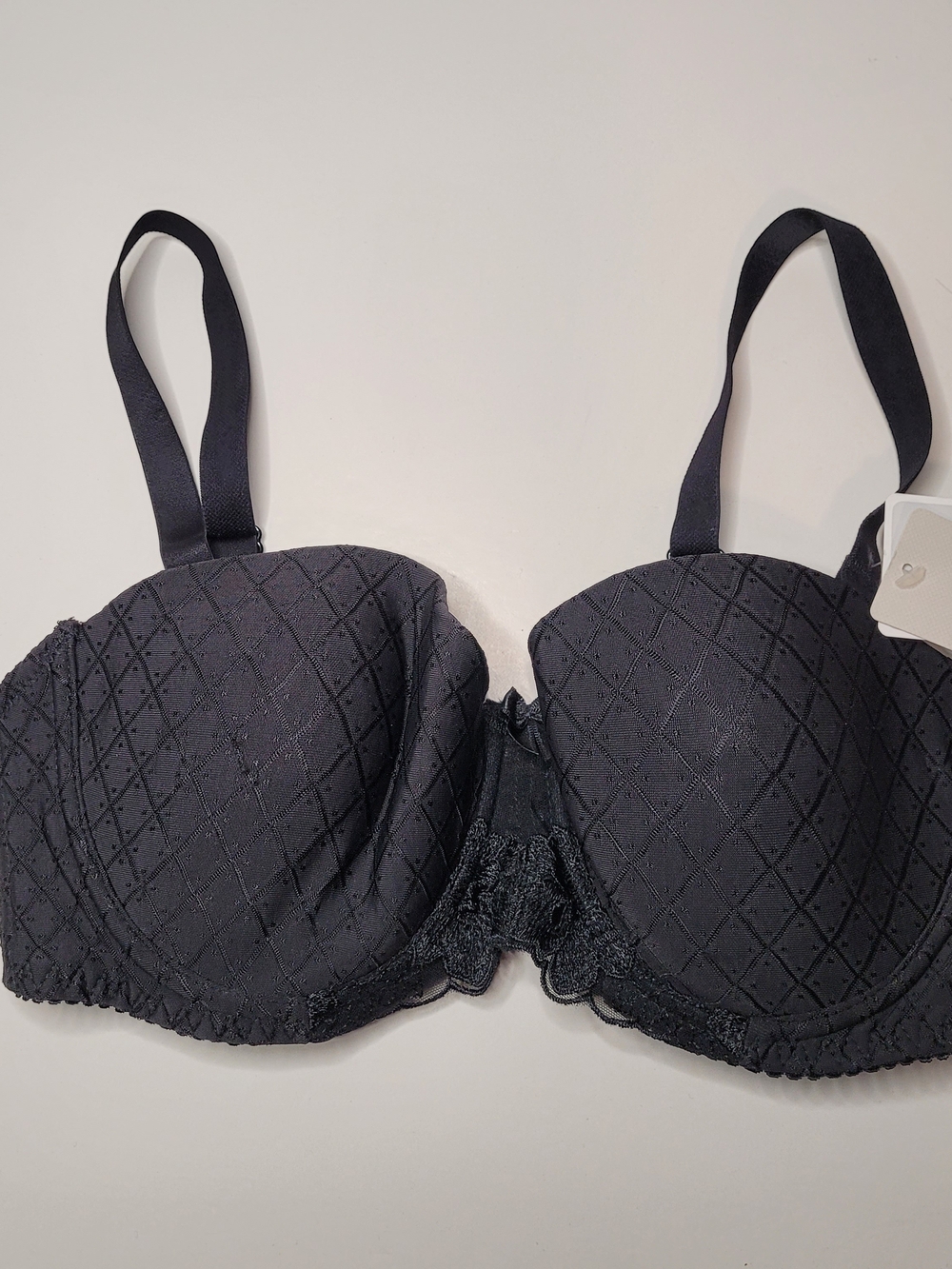 NWT Triumph Seduction Black Diamond Grid Underwire Bra 2978  Size 34C